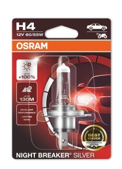 Halogenlampa  OSRAM NIGHT BREAKER SILVER H4 P43t Osram 64193NBS-0 OSRAM