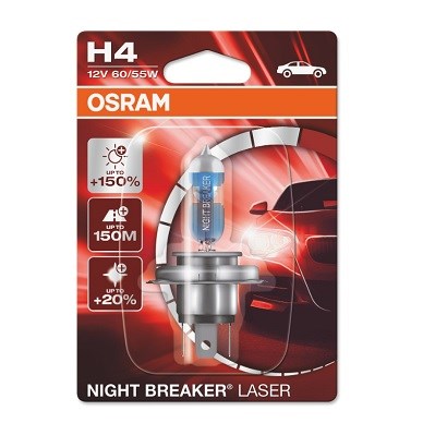 Halogenlampa  OSRAM NIGHT BREAKER LASER H4 P43t Osram 64193NL-01B OSRAM