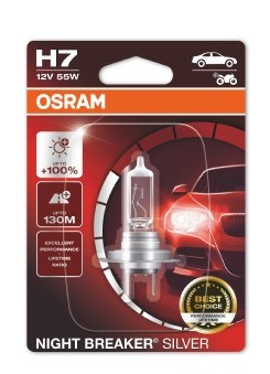 Halogenlampa OSRAM NIGHT BREAKER SILVER H7 PX26d Osram 64210NBS-0 OSRAM