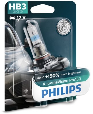 Halogenlampa  PHILIPS X-tremeVision Pro150 HB3 P20d