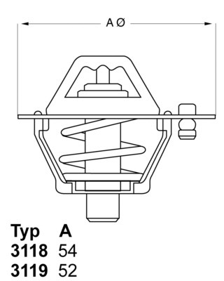 Termostat, kylvätska Borgwarner (wahler) 3119.88 BorgWarner (Wahler)