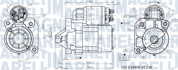 Startmotor 12V Magneti marelli 063721186010 MAGNETI MARELLI