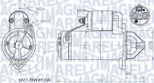 Startmotor 12V Magneti marelli 063721365010 MAGNETI MARELLI Startmotor 12V Magneti marelli 063721365010 MAGNETI MARELLI