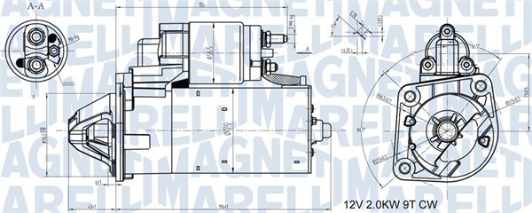 Startmotor 12V Magneti marelli 063721408010 MAGNETI MARELLI