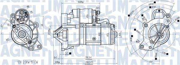 Startmotor 12V Magneti marelli 063721416010 MAGNETI MARELLI