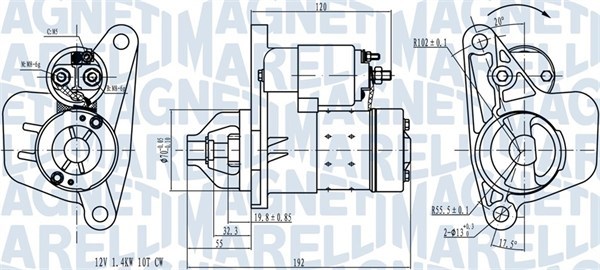 Startmotor 12V Magneti marelli 063721418010 MAGNETI MARELLI