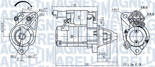 Startmotor 12V Magneti marelli 063721458010 MAGNETI MARELLI