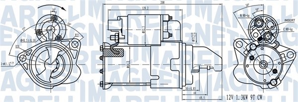 Startmotor 12V Magneti marelli 063721543010 MAGNETI MARELLI