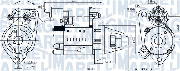 Startmotor 12V Magneti marelli 063721642610 MAGNETI MARELLI