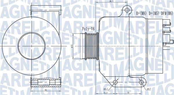 Generator 14V 120A Magneti marelli 063731935010 MAGNETI MARELLI