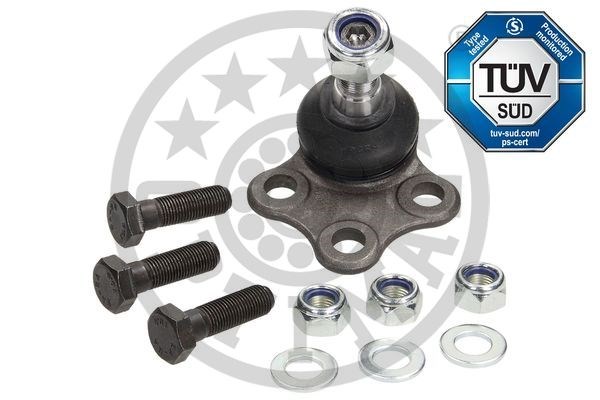 Kulled / Spindelled, framaxel höger, framaxel vänster, Nedre