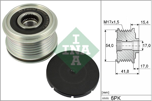 Frihjulskoppling, generator Ina 535 0317 10 INA