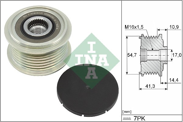 Frihjulskoppling, generator Ina 535 0351 10 INA