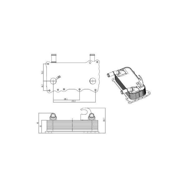 Oljekylare, motor Nrf 31846 NRF Oljekylare, motor Nrf 31846 NRF