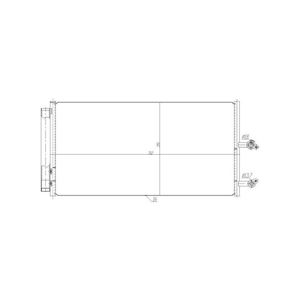 Kondensor, klimatanläggning Nrf 350470 NRF