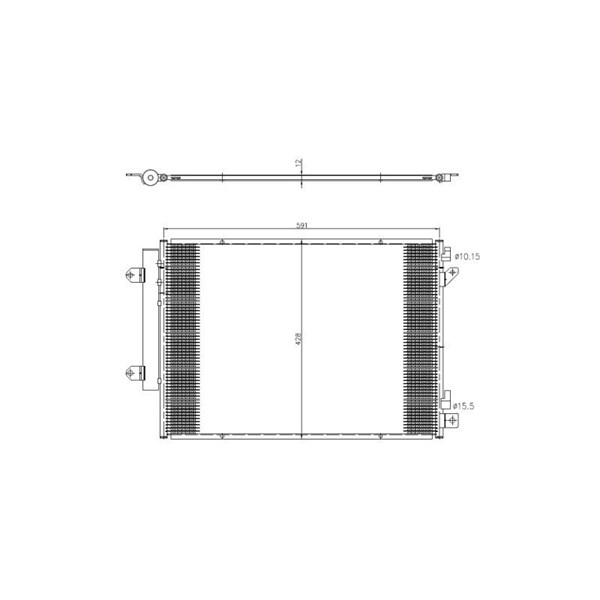 Kondensor, klimatanläggning Nrf 350472 NRF