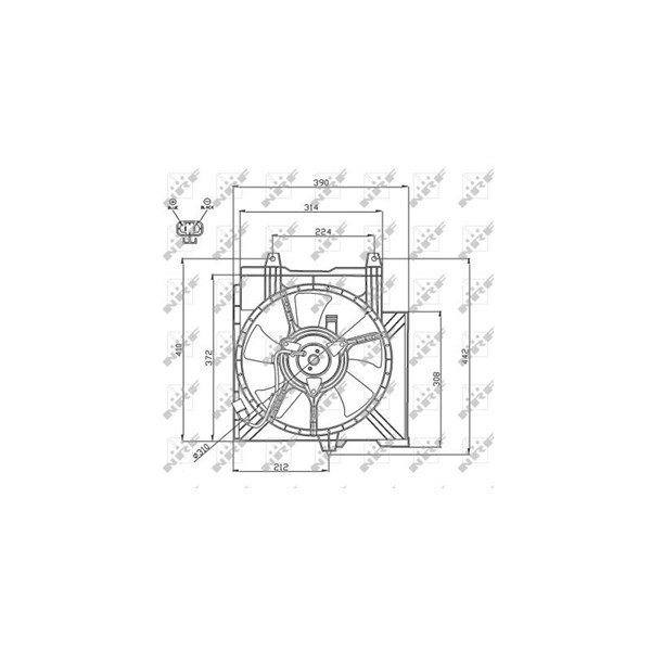 Fläkt, kylare 12V Nrf 47742 NRF