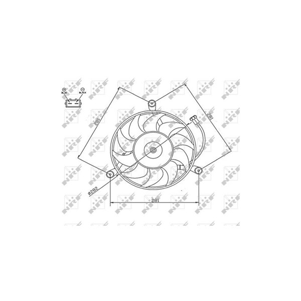 Fläkt, kylare 12V, Höger Nrf 47745 NRF Fläkt, kylare 12V, Höger Nrf 47745 NRF