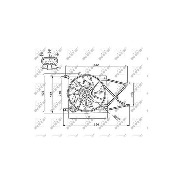 Fläkt, kylare 12V Nrf 47749 NRF Fläkt, kylare 12V Nrf 47749 NRF