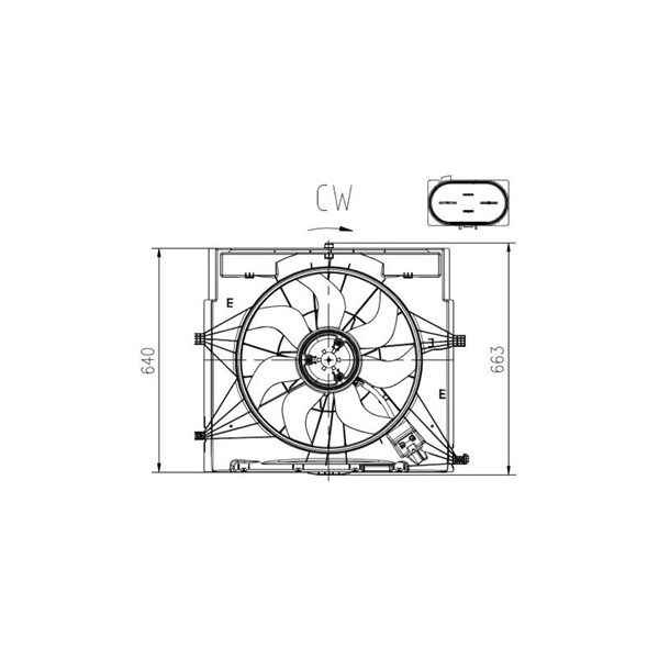 Fläkt, kylare 12V Nrf 47920 NRF