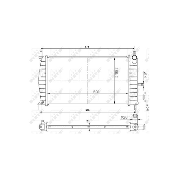 Kylare, motorkylning Nrf 50131A NRF