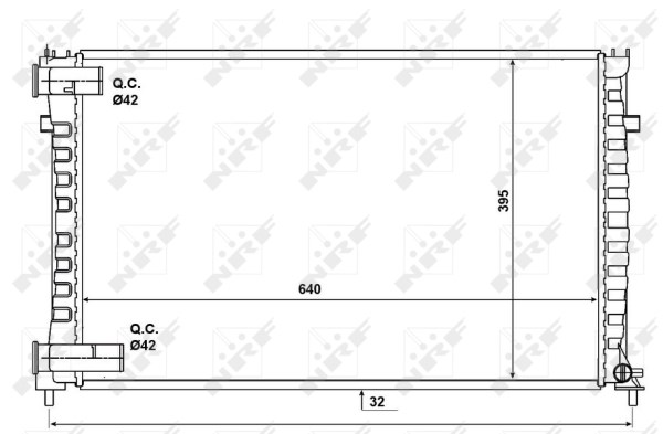 Kylare, motorkylning Nrf 50146 NRF