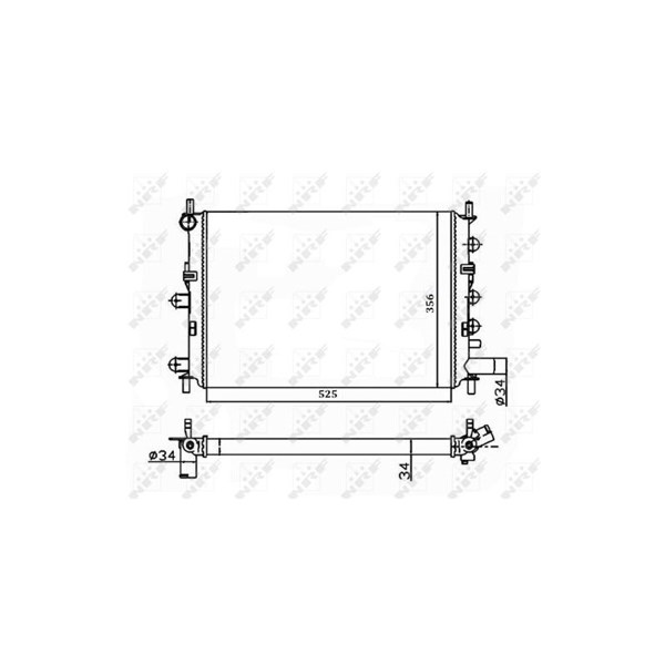 Kylare, motorkylning Nrf 514436A NRF