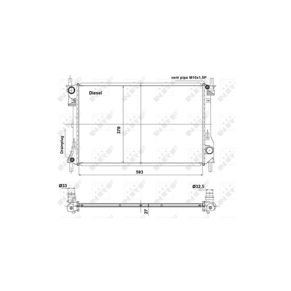 Kylare, motorkylning Nrf 56040 NRF Kylare, motorkylning Nrf 56040 NRF