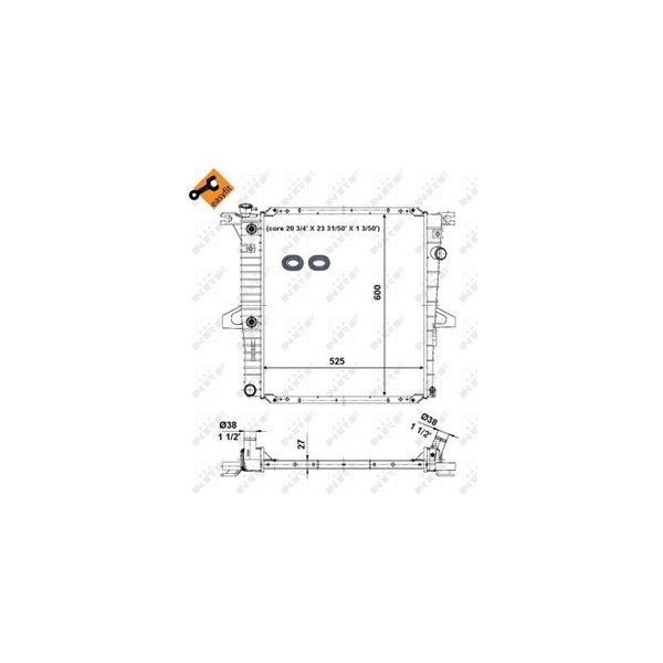Kylare, motorkylning Nrf 56044 NRF Kylare, motorkylning Nrf 56044 NRF