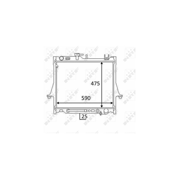 Kylare, motorkylning Nrf 58480 NRF