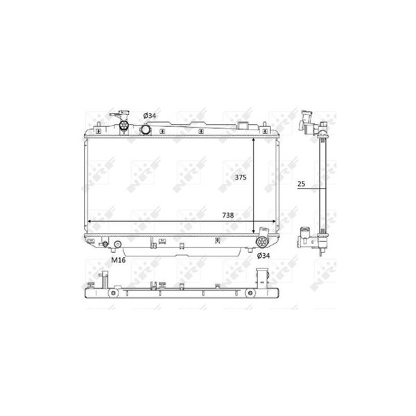 Kylare, motorkylning Nrf 58645 NRF Kylare, motorkylning Nrf 58645 NRF