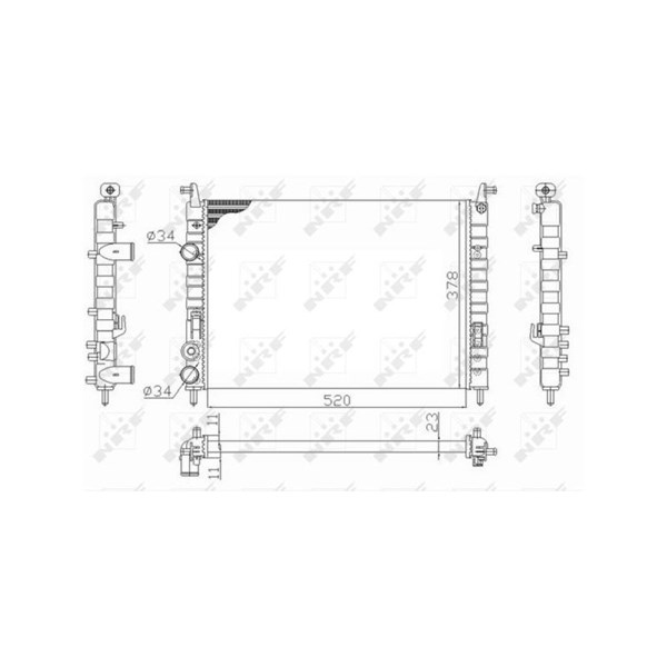 Kylare, motorkylning Nrf 58726 NRF Kylare, motorkylning Nrf 58726 NRF