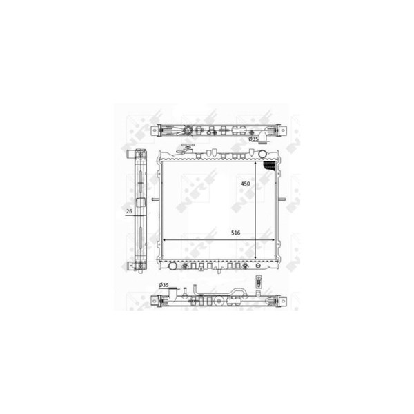 Kylare, motorkylning Nrf 59049 NRF