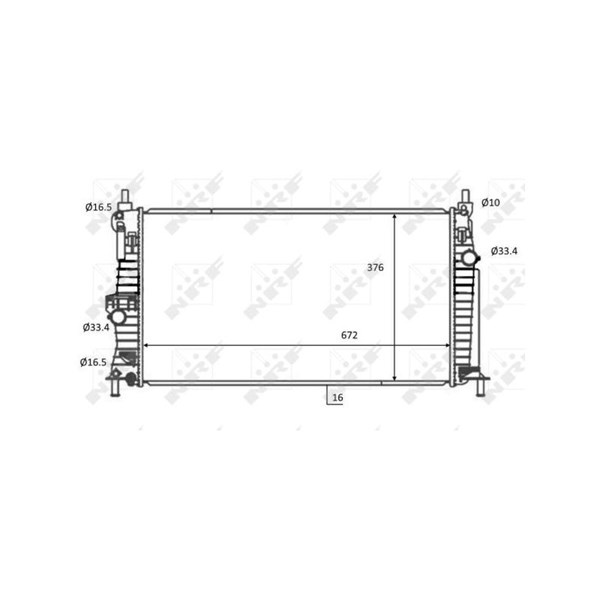 Kylare, motorkylning Nrf 59068 NRF