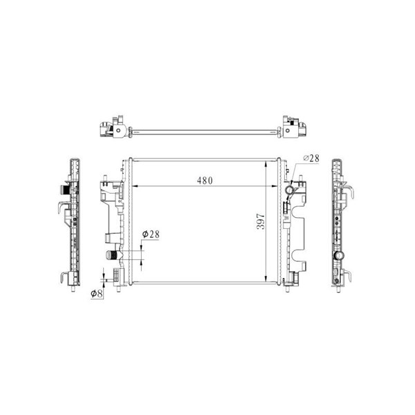Kylare, motorkylning Nrf 59274 NRF Kylare, motorkylning Nrf 59274 NRF