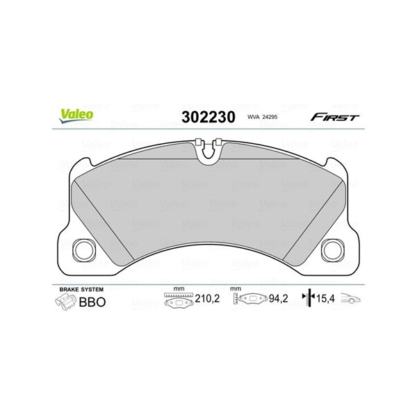 Bromsbeläggsats, Framaxel Valeo 302230 VALEO