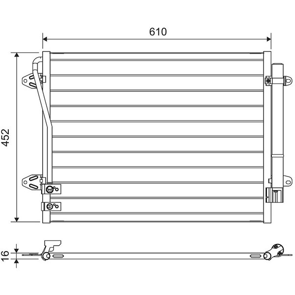 Kondensor, klimatanläggning Valeo 814039 VALEO