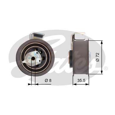 Spännrulle, kamrem Gates Fleetrunnerâ¢ T43021 Gates