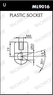 Gasfjäder, motorhuv, Fram Monroe ML5735 MONROE Gasfjäder, motorhuv, Fram Monroe ML5735 MONROE
