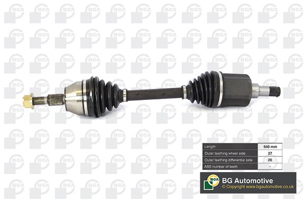 Drivaxel, framaxel vänster Bga DS2350L BGA