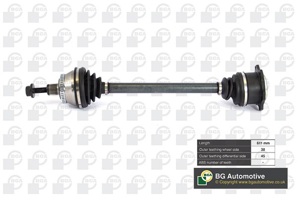 Drivaxel, framaxel vänster Bga DS9621LA BGA