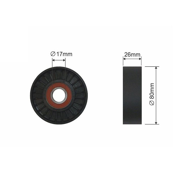 Spännrulle, kilrem/drivrem Nty RNK-AR-011 NTY Spännrulle, kilrem/drivrem Nty RNK-AR-011 NTY