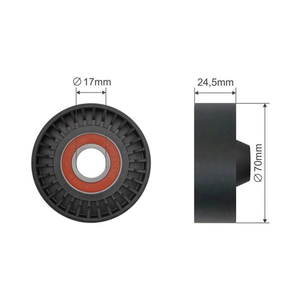 Styrrulle, drivrem/kilrem Nty RNK-AR-012 NTY Styrrulle, drivrem/kilrem Nty RNK-AR-012 NTY