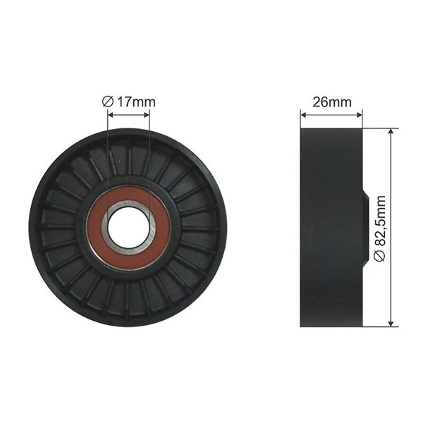 Spännrulle, kilrem/drivrem Nty RNK-AU-031 NTY Spännrulle, kilrem/drivrem Nty RNK-AU-031 NTY