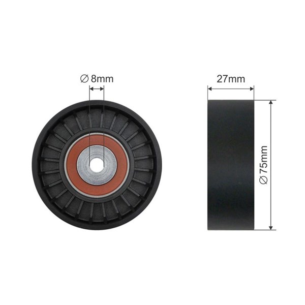 Spännrulle, kilrem/drivrem Nty RNK-AU-032 NTY Spännrulle, kilrem/drivrem Nty RNK-AU-032 NTY