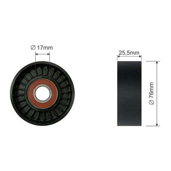 Spännrulle, kilrem/drivrem Nty RNK-AU-033 NTY Spännrulle, kilrem/drivrem Nty RNK-AU-033 NTY