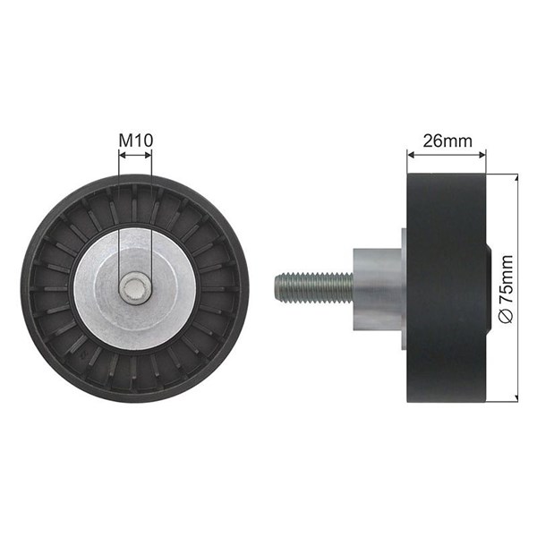 Styrrulle, drivrem/kilrem Nty RNK-AU-034 NTY