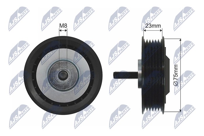 Styrrulle, drivrem/kilrem Nty RNK-AU-041 NTY