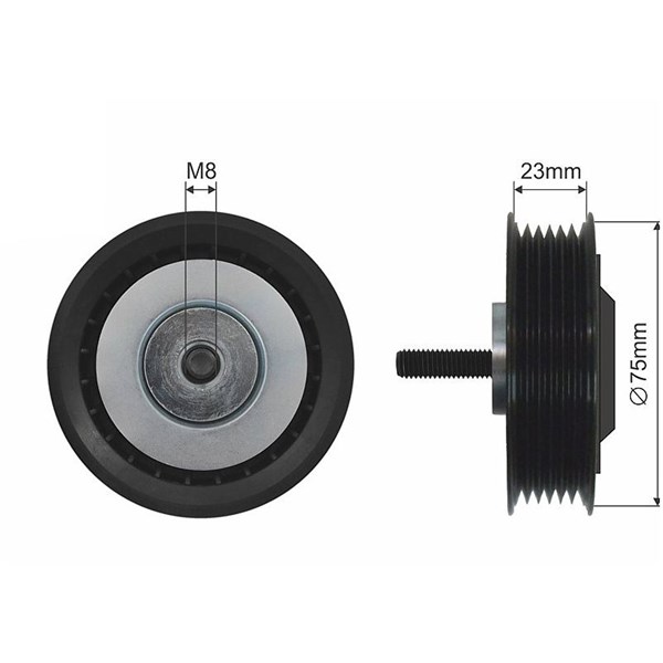 Styrrulle, drivrem/kilrem Nty RNK-AU-041 NTY Styrrulle, drivrem/kilrem Nty RNK-AU-041 NTY