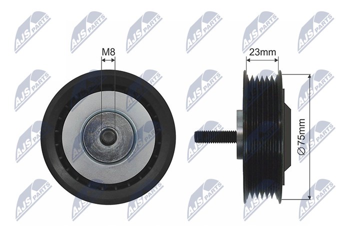 Styrrulle, drivrem/kilrem Nty RNK-AU-042 NTY